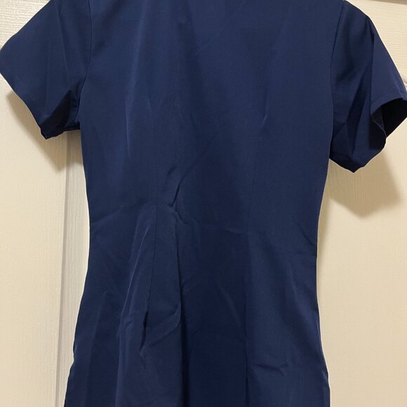 XS Healing Hands Navy Blue Scrub Top - Picture 5 of 7